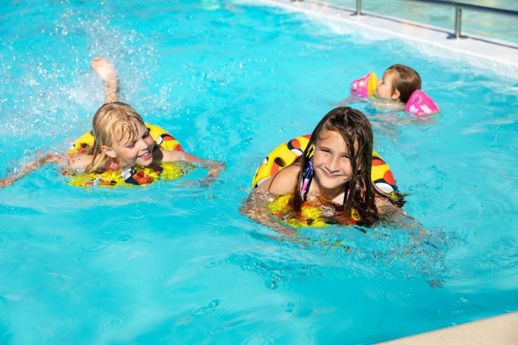 Outdoor pool at Seaview Holiday Park